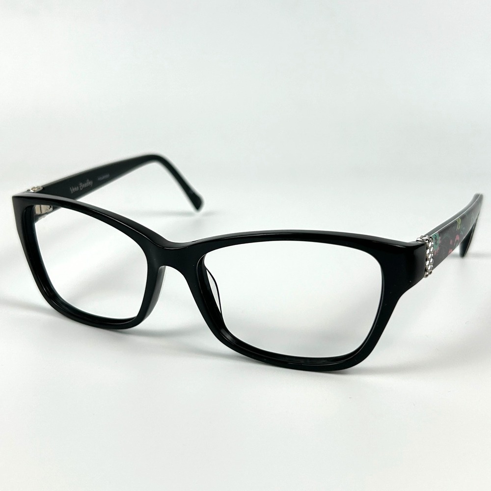 Vera Bradley Dina Island Garden Womens Eyeglasses Frame Black Full Rim 54-16-130